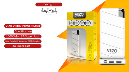 VIZO VHT07 10000mAh 3A Super Fast Charging Power Bank