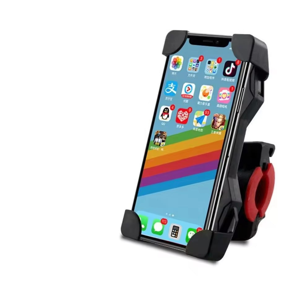 Universal Motorcycle & Bicycle Phone Holder – 360° Adjustable Handlebar Mount