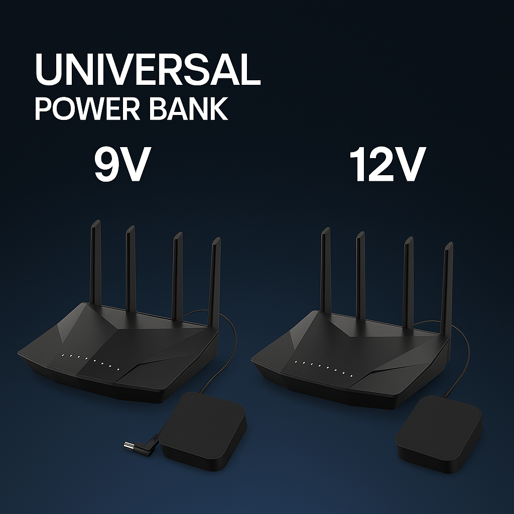 Universal 12V Mini UPS Power Bank for WiFi Router & Modem