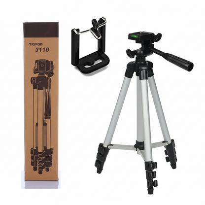 3110 Adjustable Camera & Mobile Tripod Stand with Phone Holder