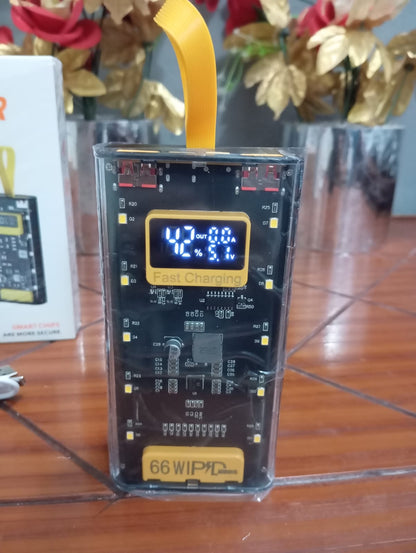 Transparent Fast Charging Power Bank with Digital LED Display