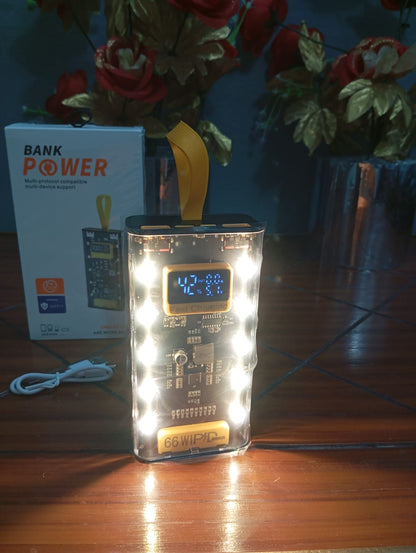 Transparent Fast Charging Power Bank with Digital LED Display