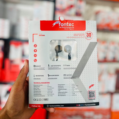 FONTEC Prime Wireless Bluetooth Neckband Earphones – 30 Hours Playtime