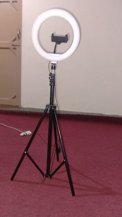 26cm LED Ring Light with 7ft Tripod Stand & Mobile Holder