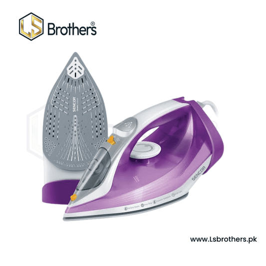 Steam Iron 2000W – Non-Stick Soleplate, 90g Steam Boost & Vertical Steam