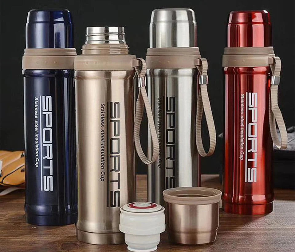 Stainless Steel Vacuum Water Bottle – 750ml Outdoor Sports & Travel Bottle