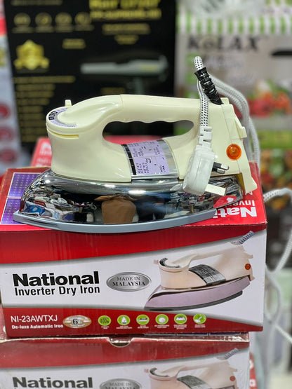National Automatic Gold Iron 1000W | Japanese Heavy Duty Dry Iron | Non-Stick Gold Plated Soleplate