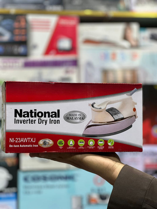 National Automatic Gold Iron 1000W | Japanese Heavy Duty Dry Iron | Non-Stick Gold Plated Soleplate