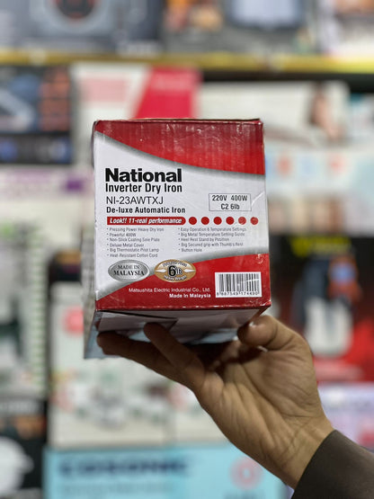 National Automatic Gold Iron 1000W | Japanese Heavy Duty Dry Iron | Non-Stick Gold Plated Soleplate